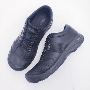 Keen Men's Austin Low Top Hiking Shoe Waterproof Black Leather Size 11.5